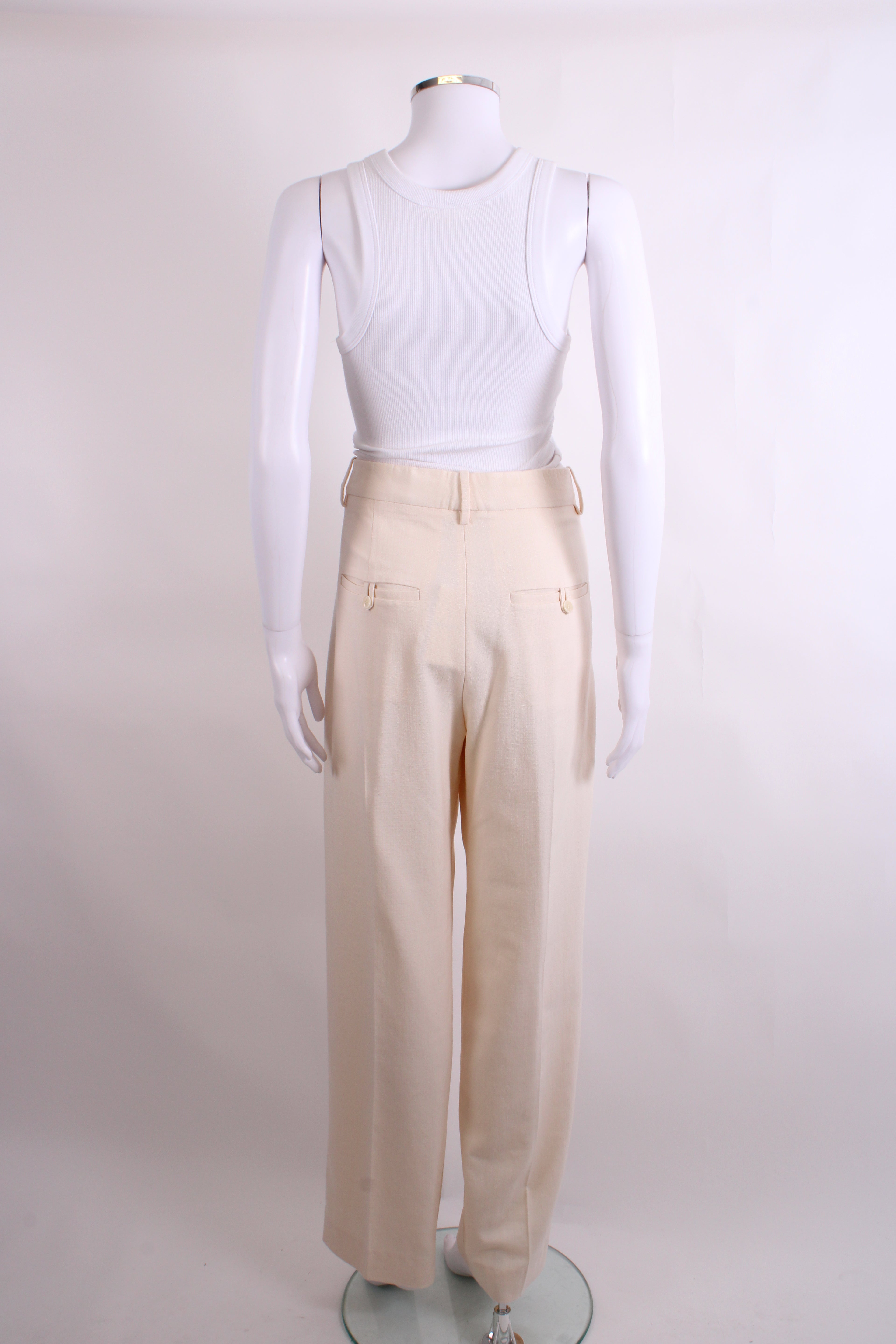 By Malene Birger Pleat Front Trousers Cream 14