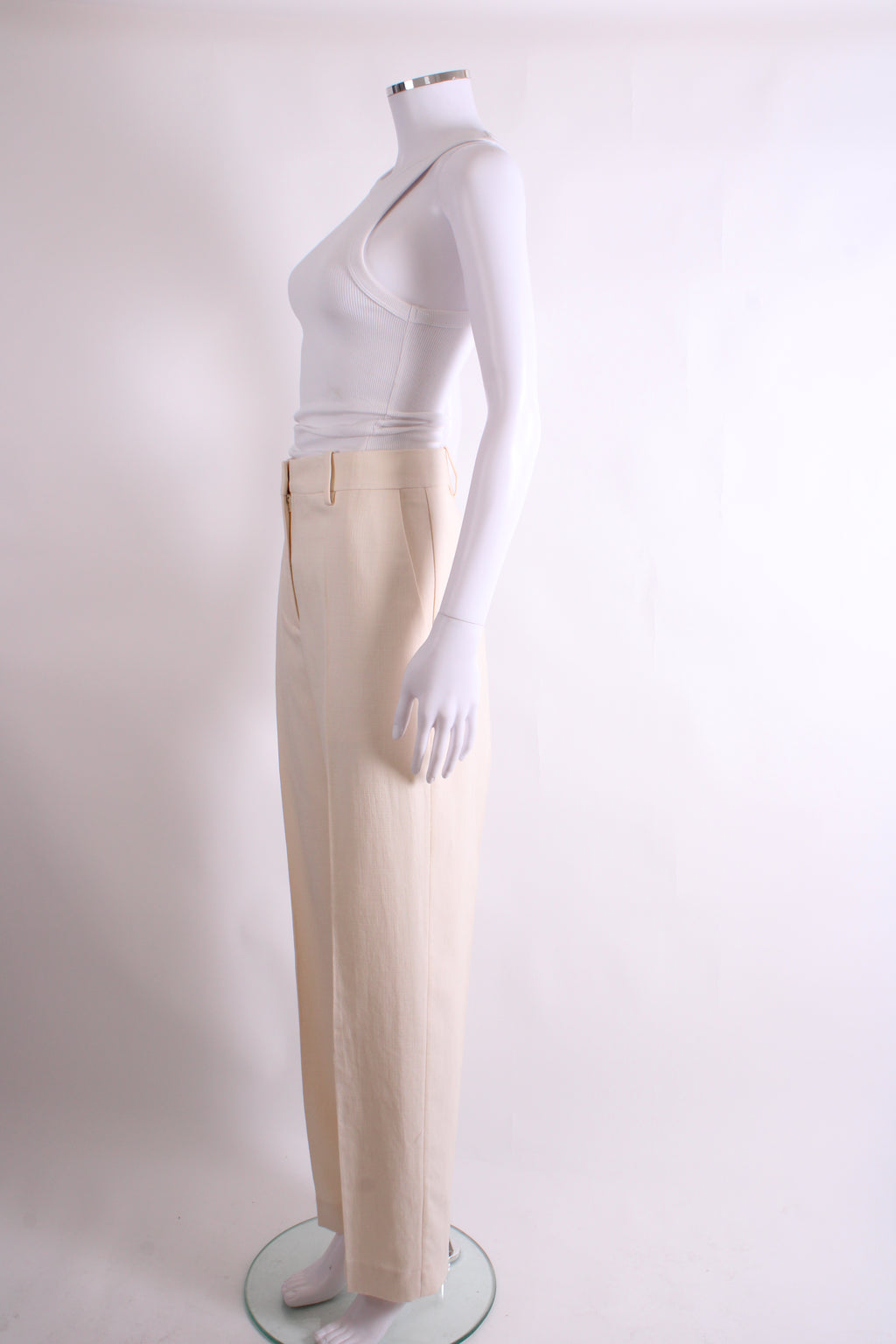 By Malene Birger Pleat Front Trousers Cream 14