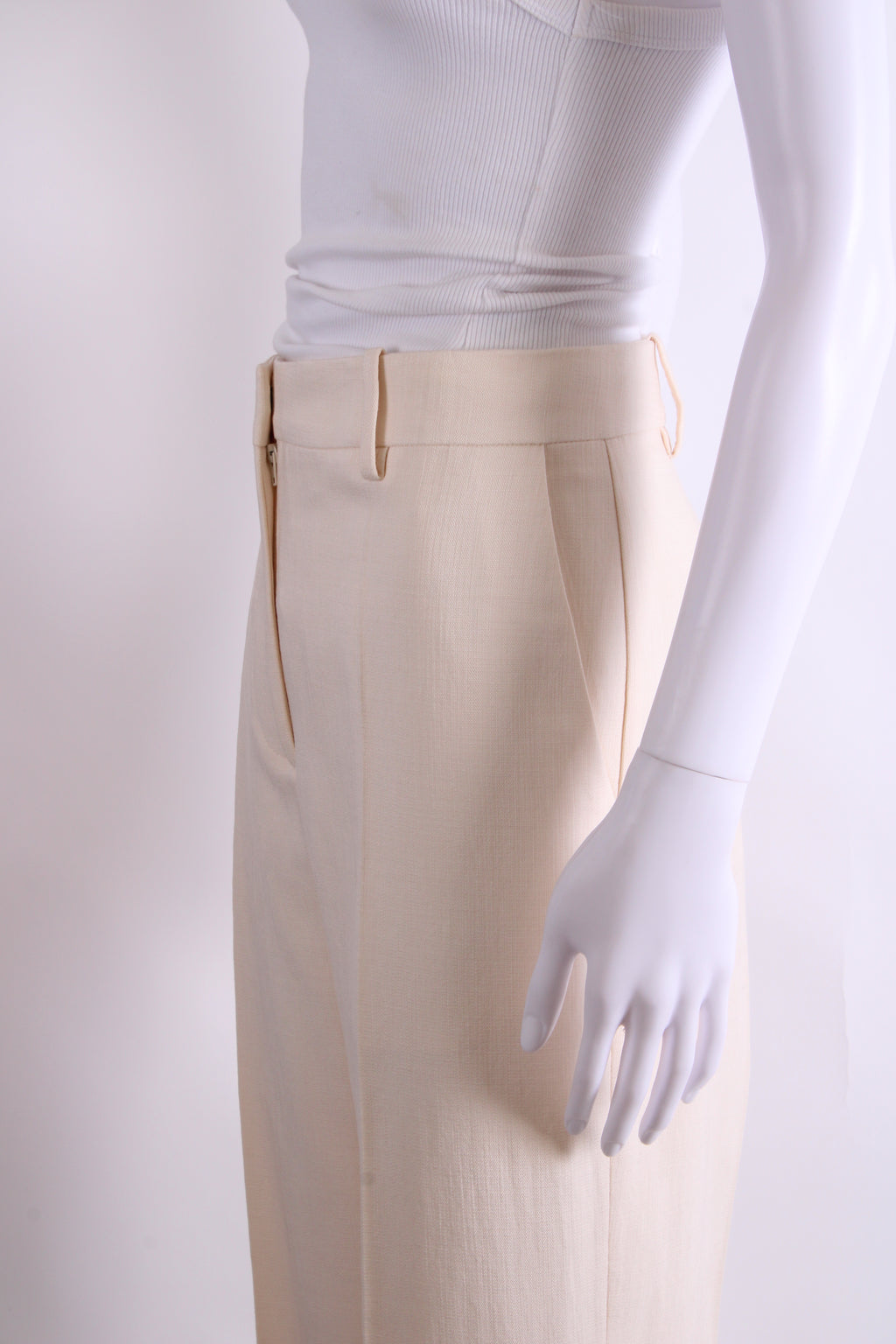 By Malene Birger Pleat Front Trousers Cream 14