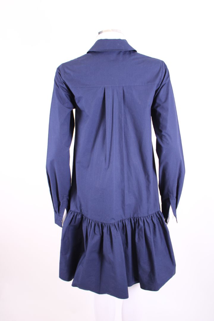 Roksanda L/S Shirt Tunic Dress Navy 6