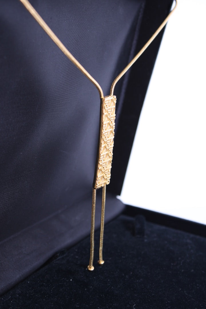 Dior Monogram Trotter Necklace Gold Colour