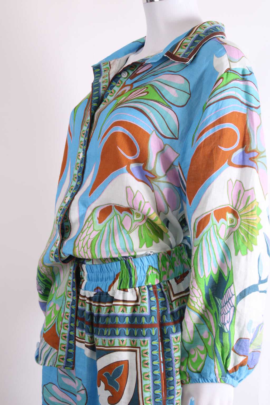Lug Von Siga Print Shirt/ Trouser Co-ord Multi Coloured 14
