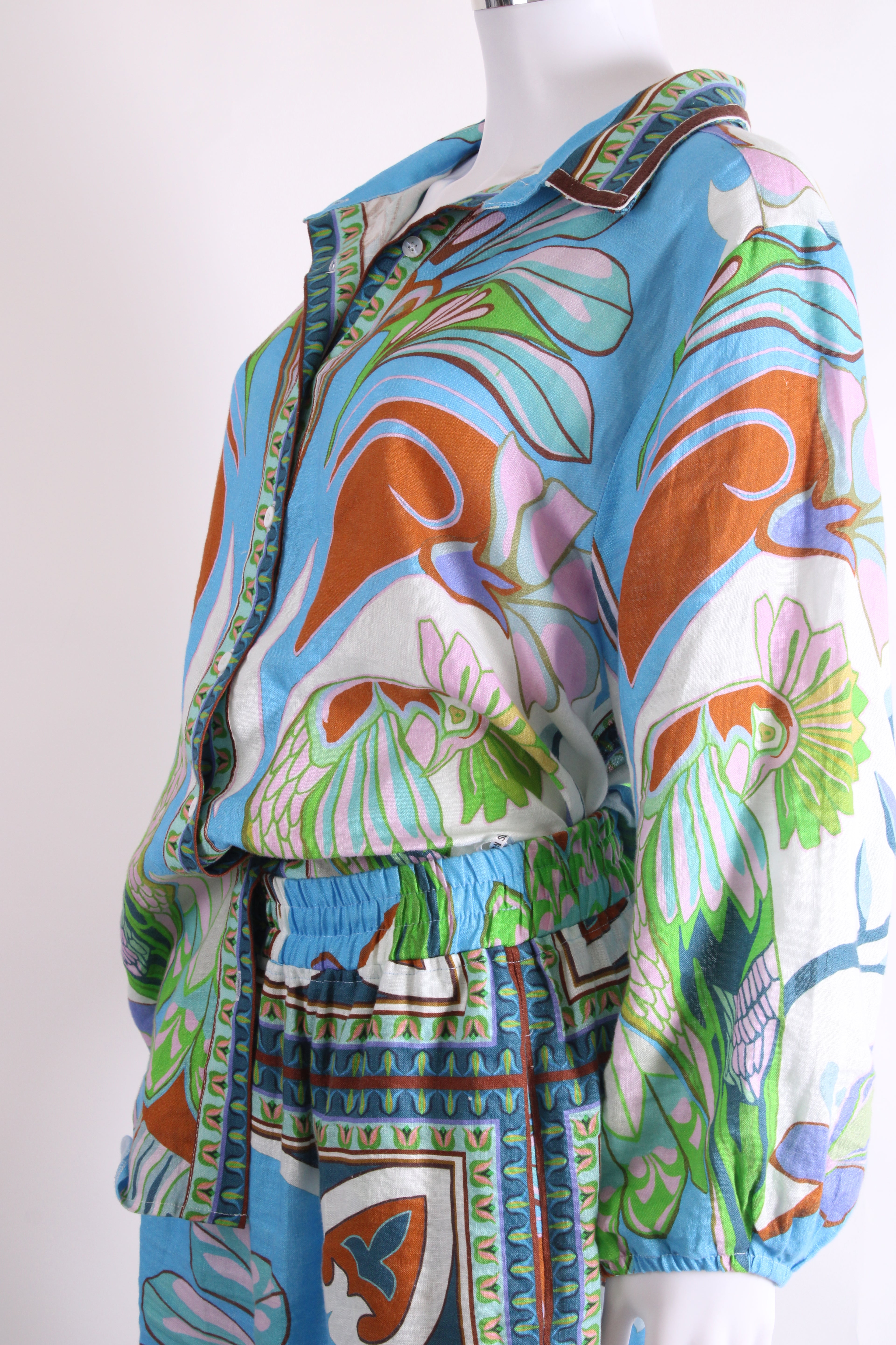 Lug Von Siga Print Shirt/ Trouser Co-ord Multi Coloured 14