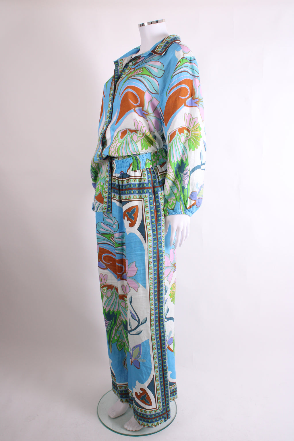 Lug Von Siga Print Shirt/ Trouser Co-ord Multi Coloured 14