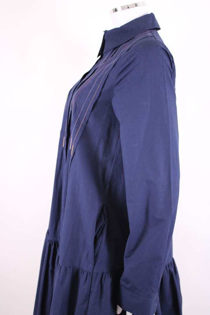 Roksanda L/S Shirt Tunic Dress Navy 6