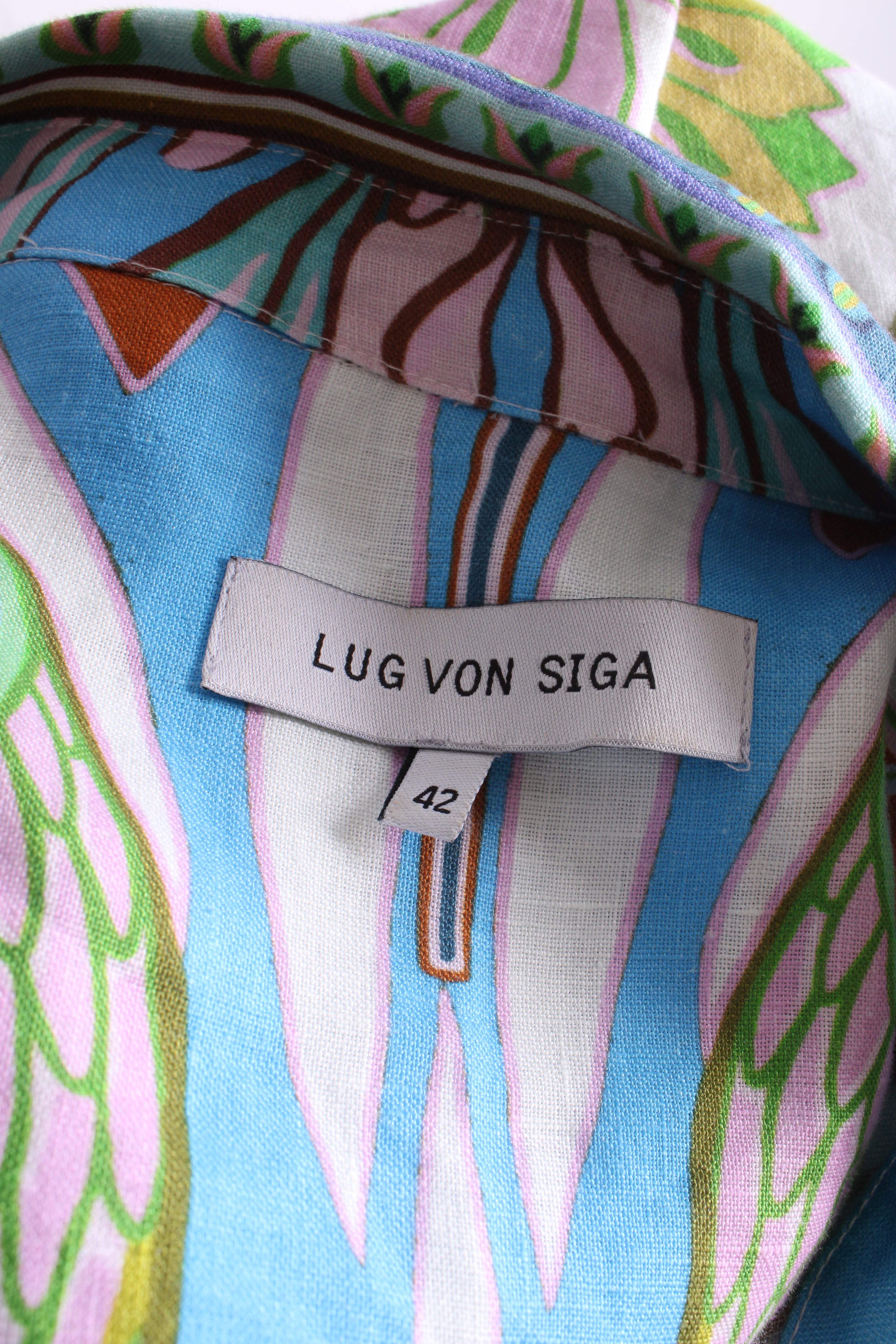 Lug Von Siga Print Shirt/ Trouser Co-ord Multi Coloured 14