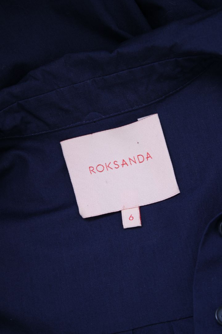 Roksanda L/S Shirt Tunic Dress Navy 6