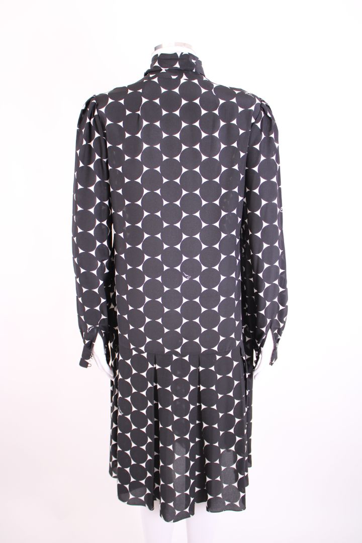 Erdem L/S Dot Print Dress Black/ White US 6
