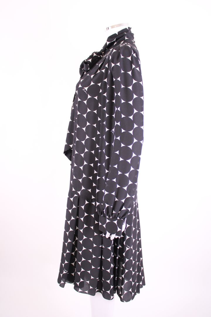 Erdem L/S Dot Print Dress Black/ White US 6