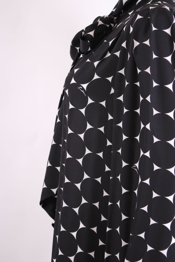 Erdem L/S Dot Print Dress Black/ White US 6