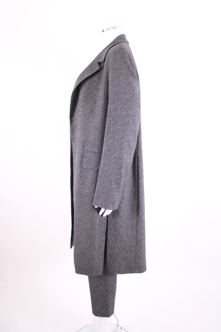 All Saints Long Check Coat/ Trouser Co-Ord Grey/ Black 10