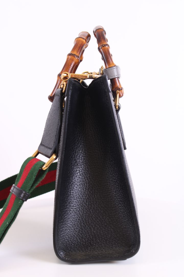 Gucci Diana bamboo top handle bag Black small