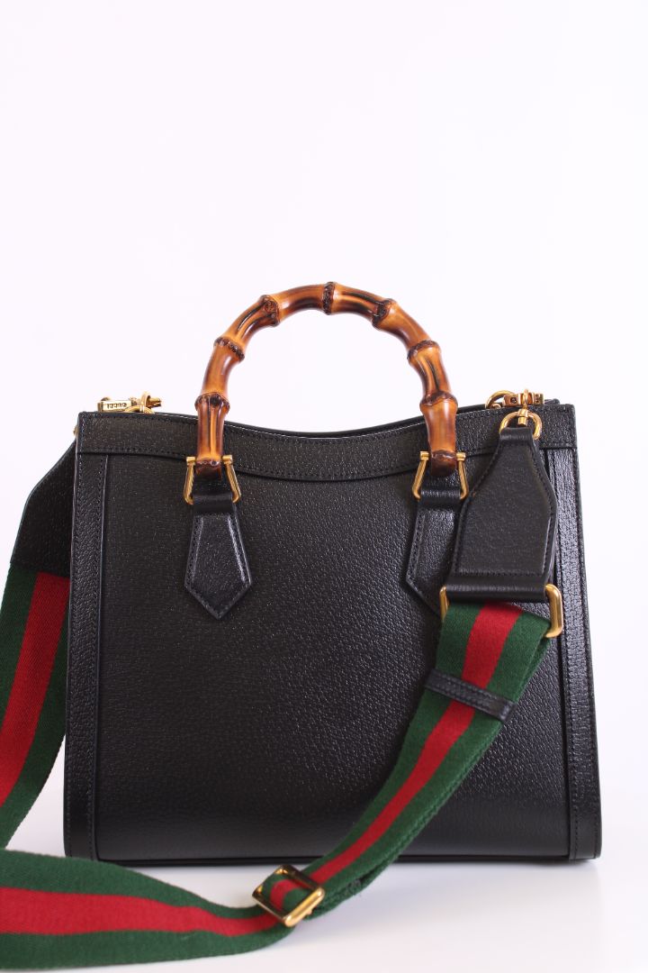 Gucci Diana bamboo top handle bag Black small