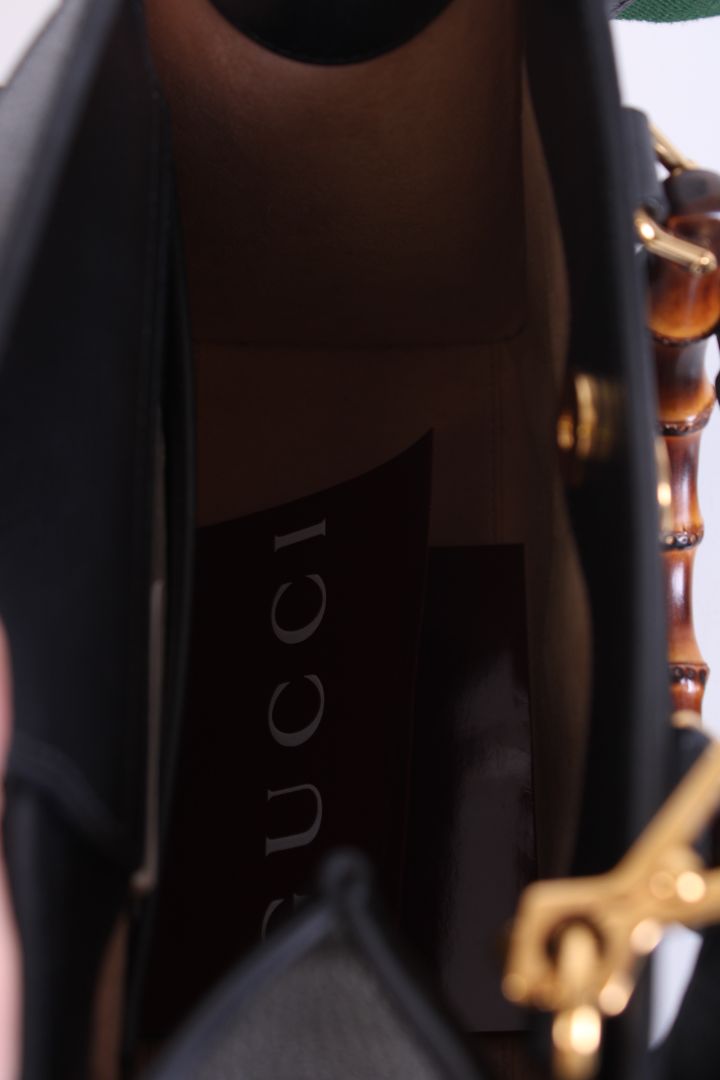Gucci Diana bamboo top handle bag Black small
