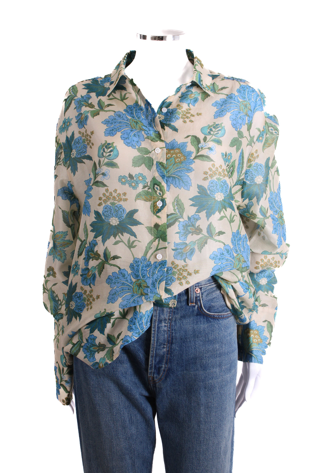Sir. L/S Floral Print Shirt Beige/ Blue 10