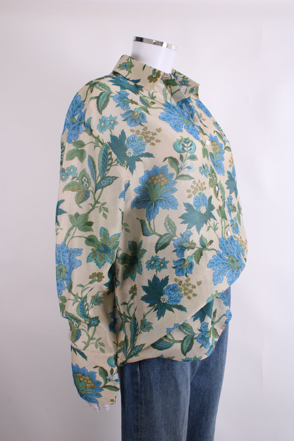 Sir. L/S Floral Print Shirt Beige/ Blue 10