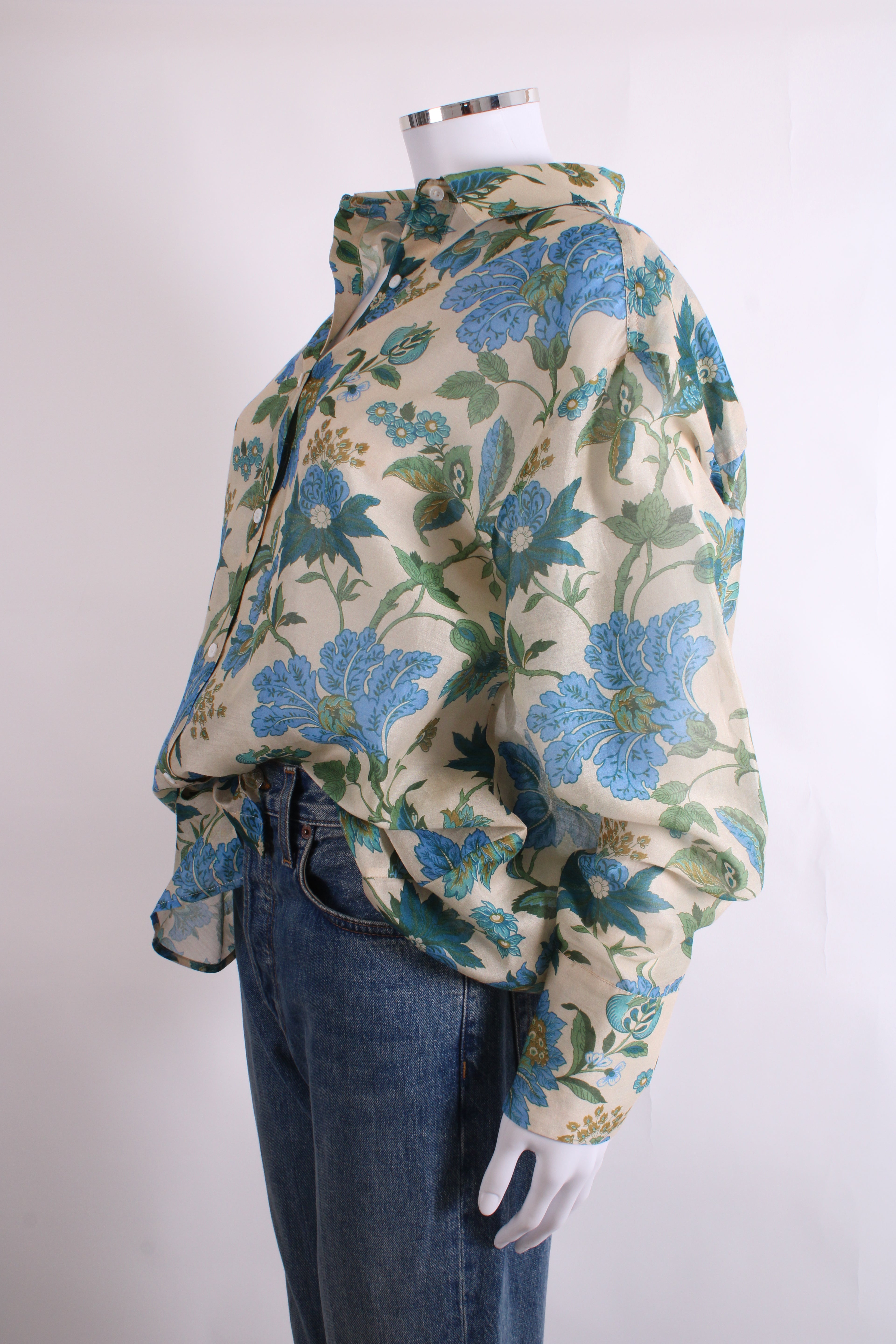 Sir. L/S Floral Print Shirt Beige/ Blue 10
