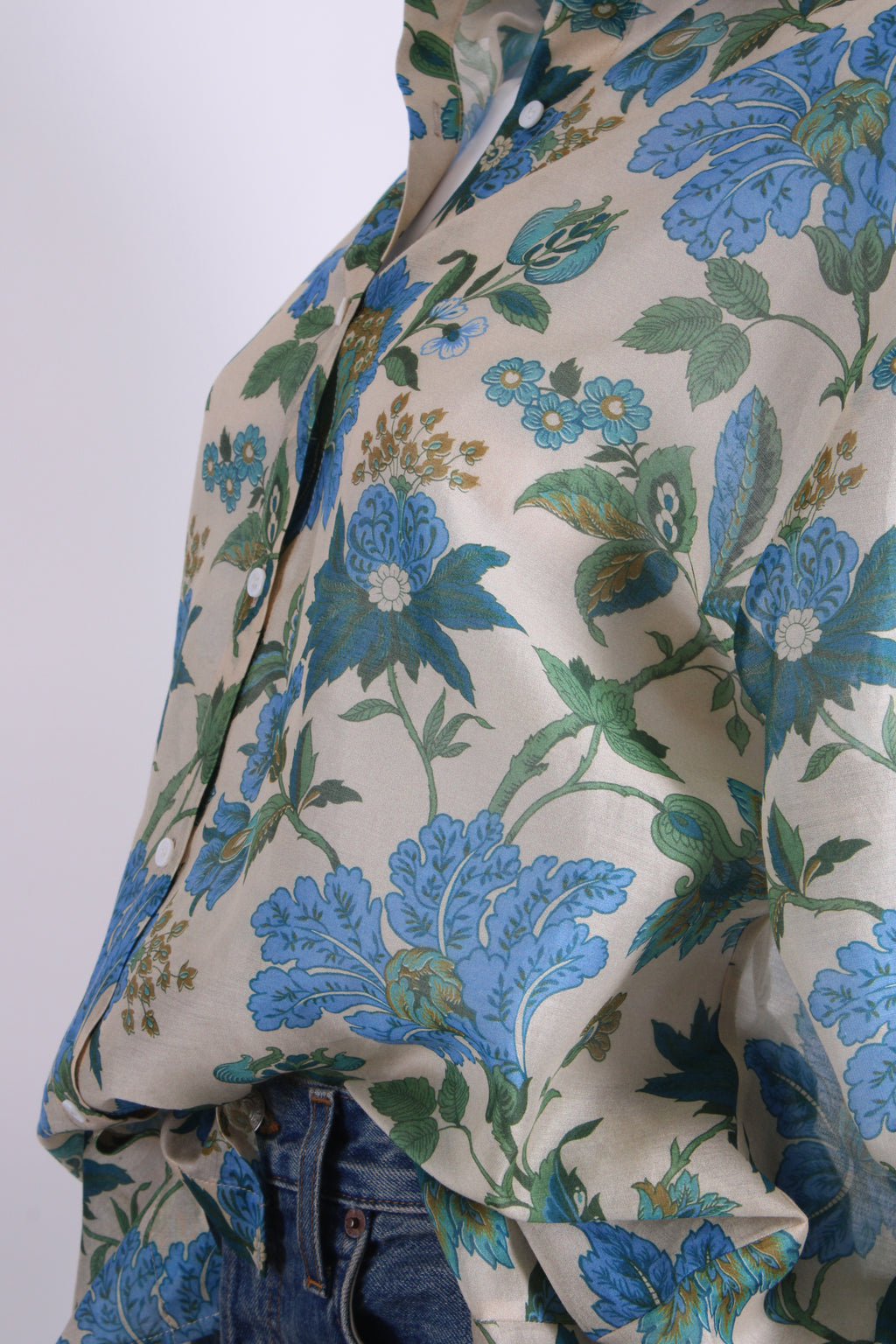 Sir. L/S Floral Print Shirt Beige/ Blue 10