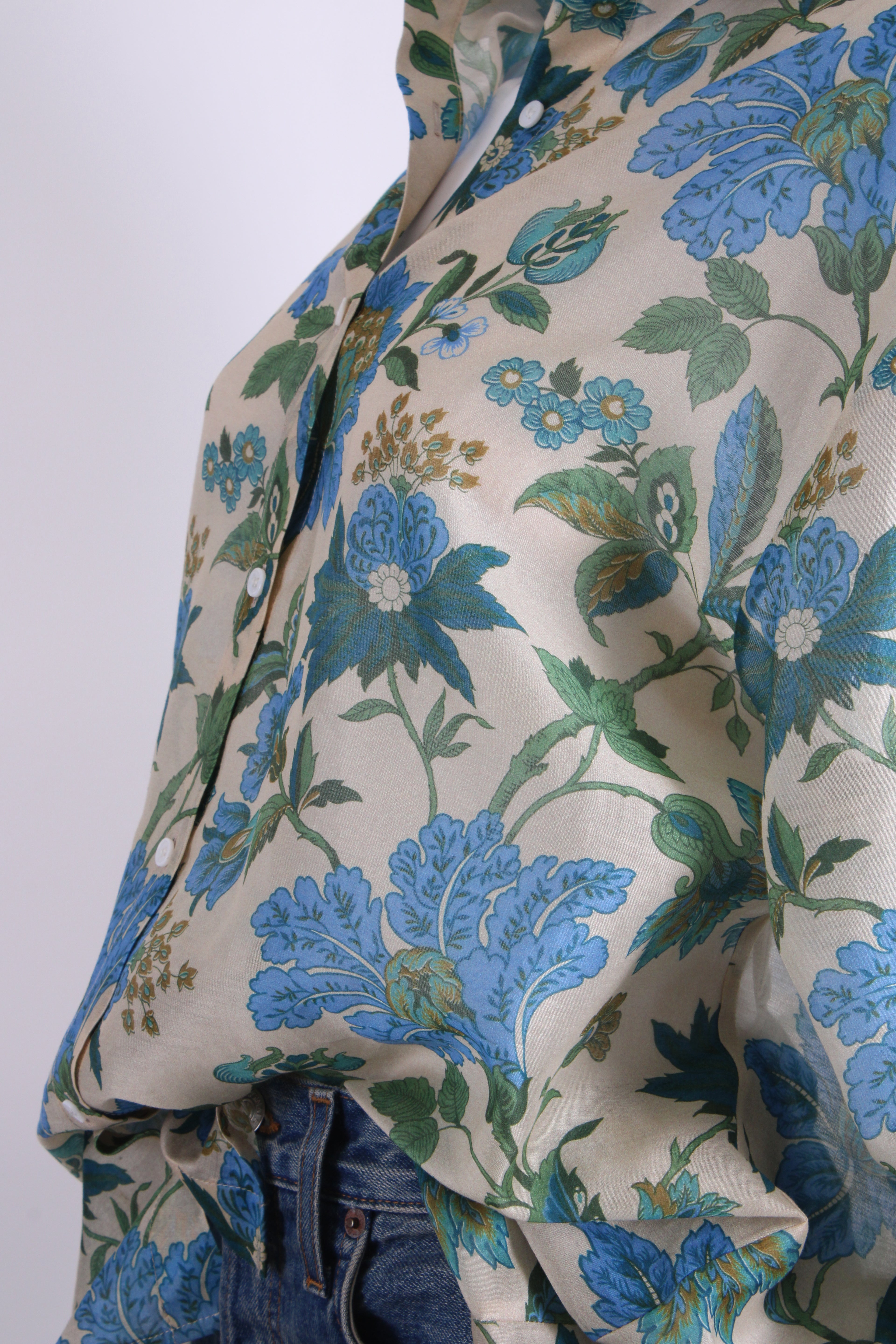 Sir. L/S Floral Print Shirt Beige/ Blue 10