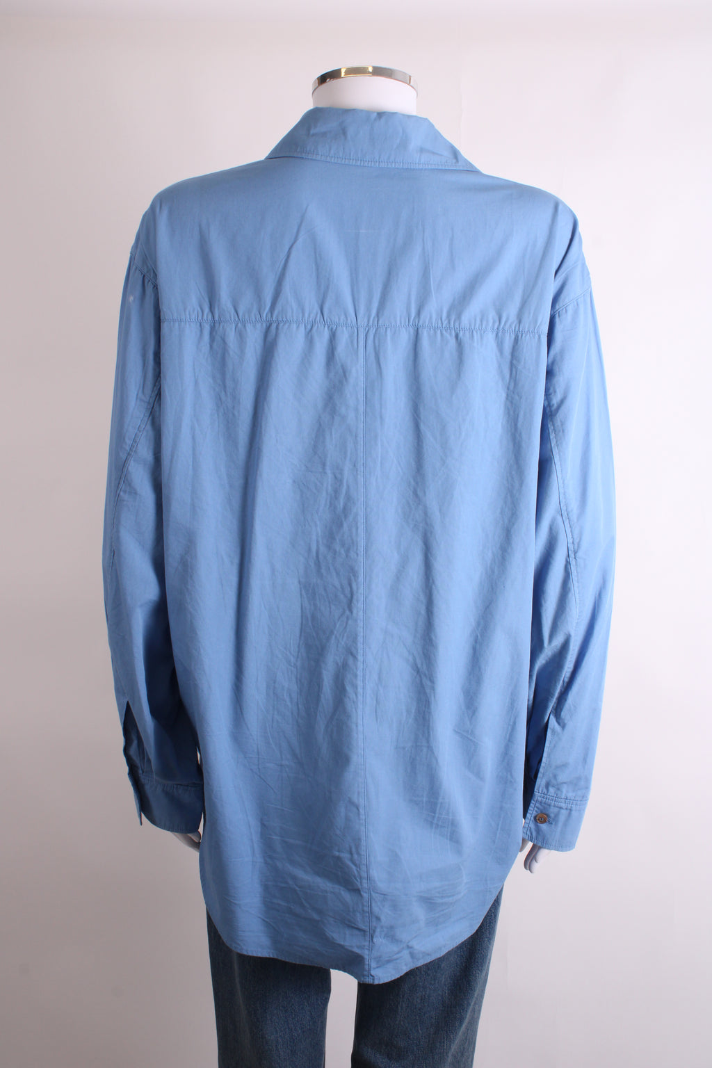 Rejina Pyo L/S Gathered Waist Shirt Blue M
