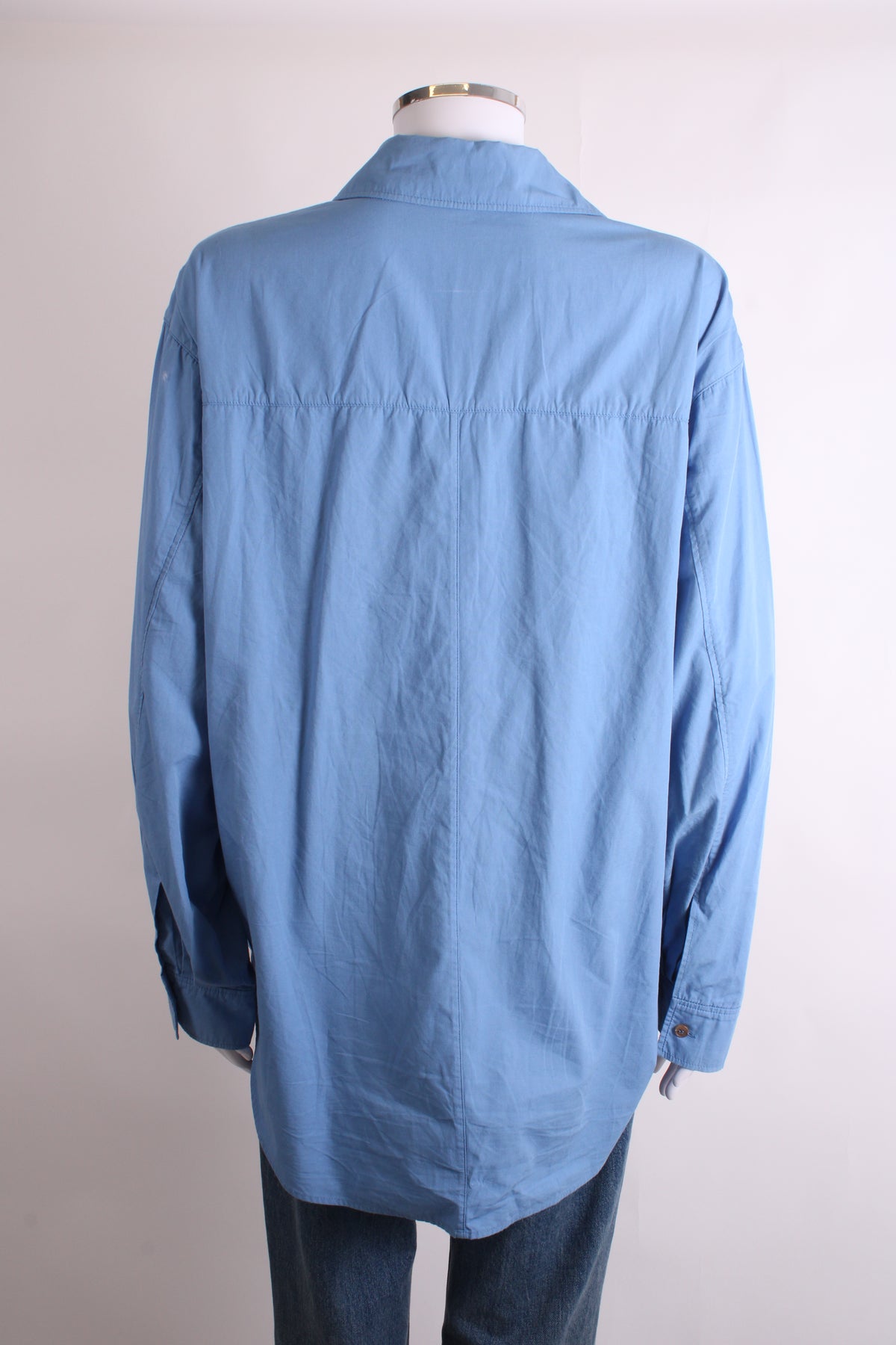 Rejina Pyo L/S Gathered Waist Shirt Blue M