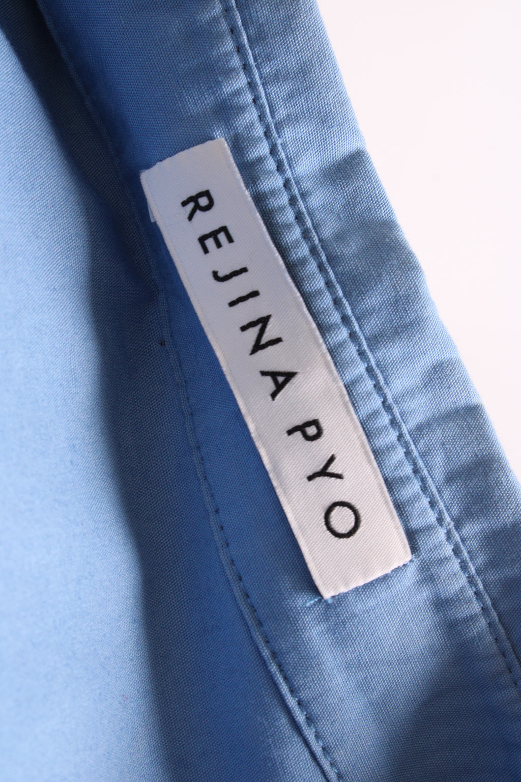 Rejina Pyo L/S Gathered Waist Shirt Blue M