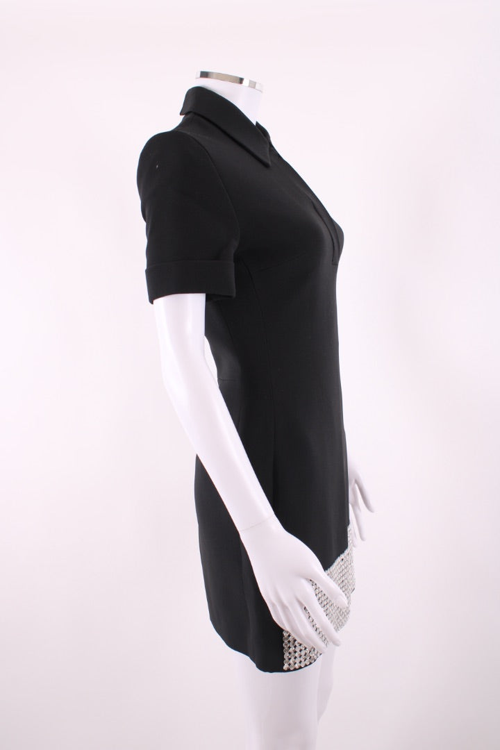 David Koma S/S Crystal Trim Dress Black 8