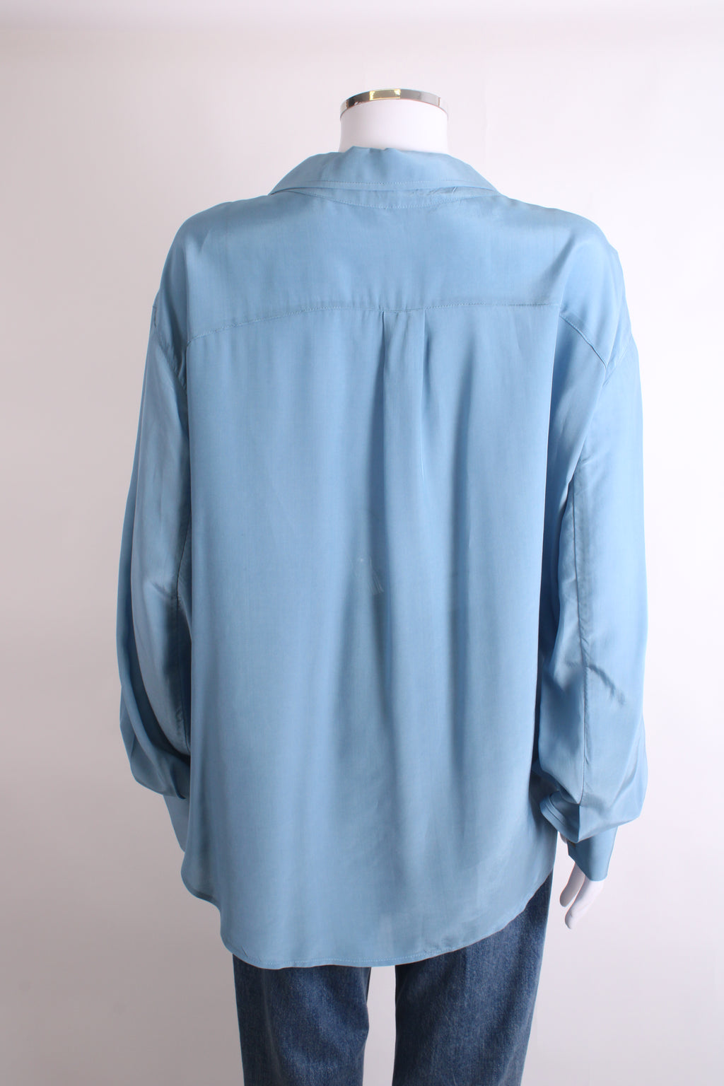 Rejina Pyo L/S Belt Neck Shirt Blue M