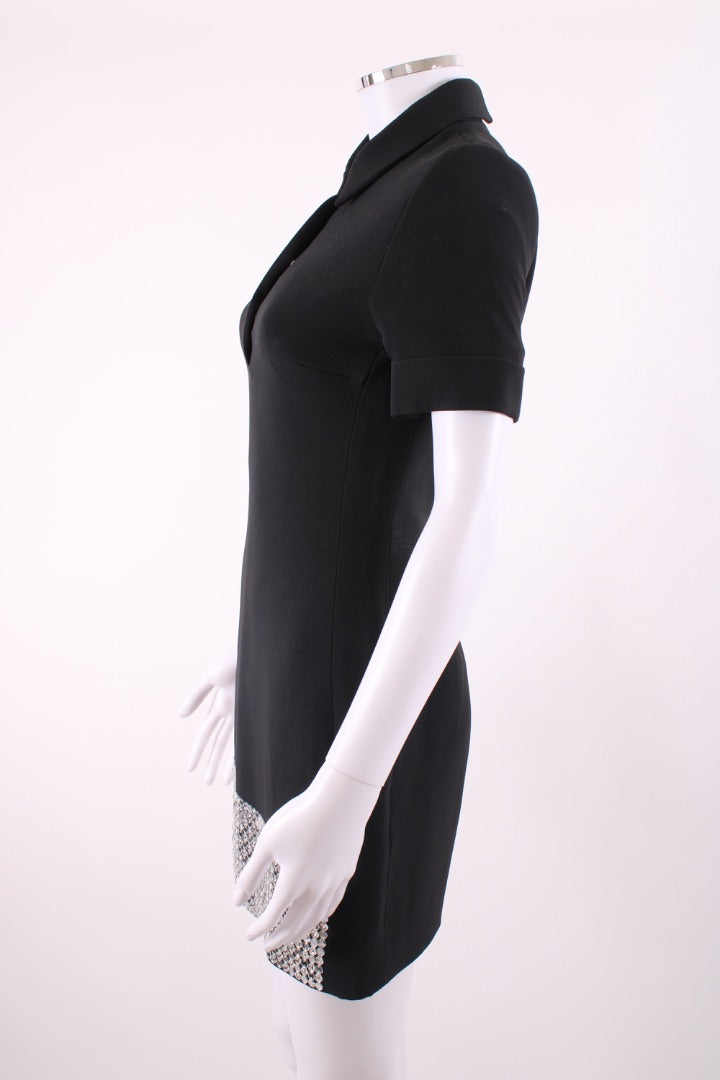 David Koma S/S Crystal Trim Dress Black 8