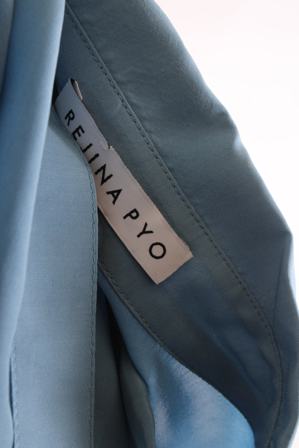 Rejina Pyo L/S Belt Neck Shirt Blue M