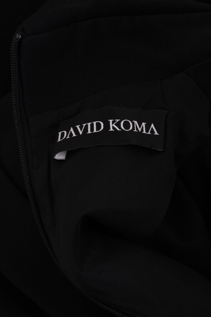 David Koma S/S Crystal Trim Dress Black 8
