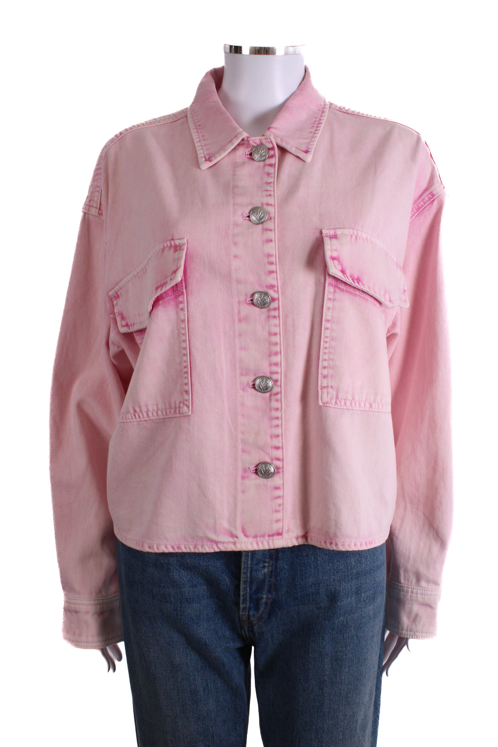 Rag & Bone Denim Jacket Washed Pink L