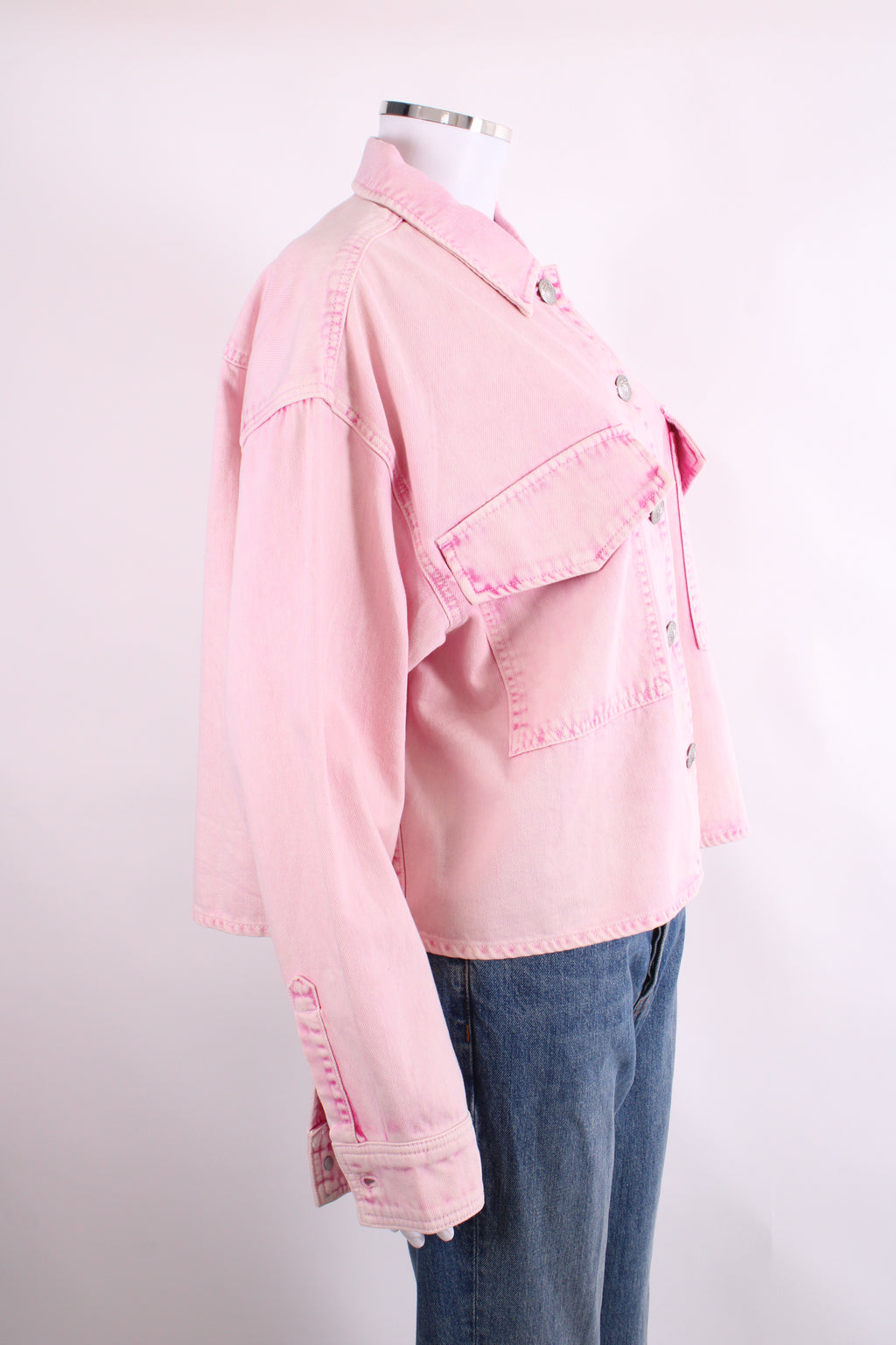 Rag & Bone Denim Jacket Washed Pink L