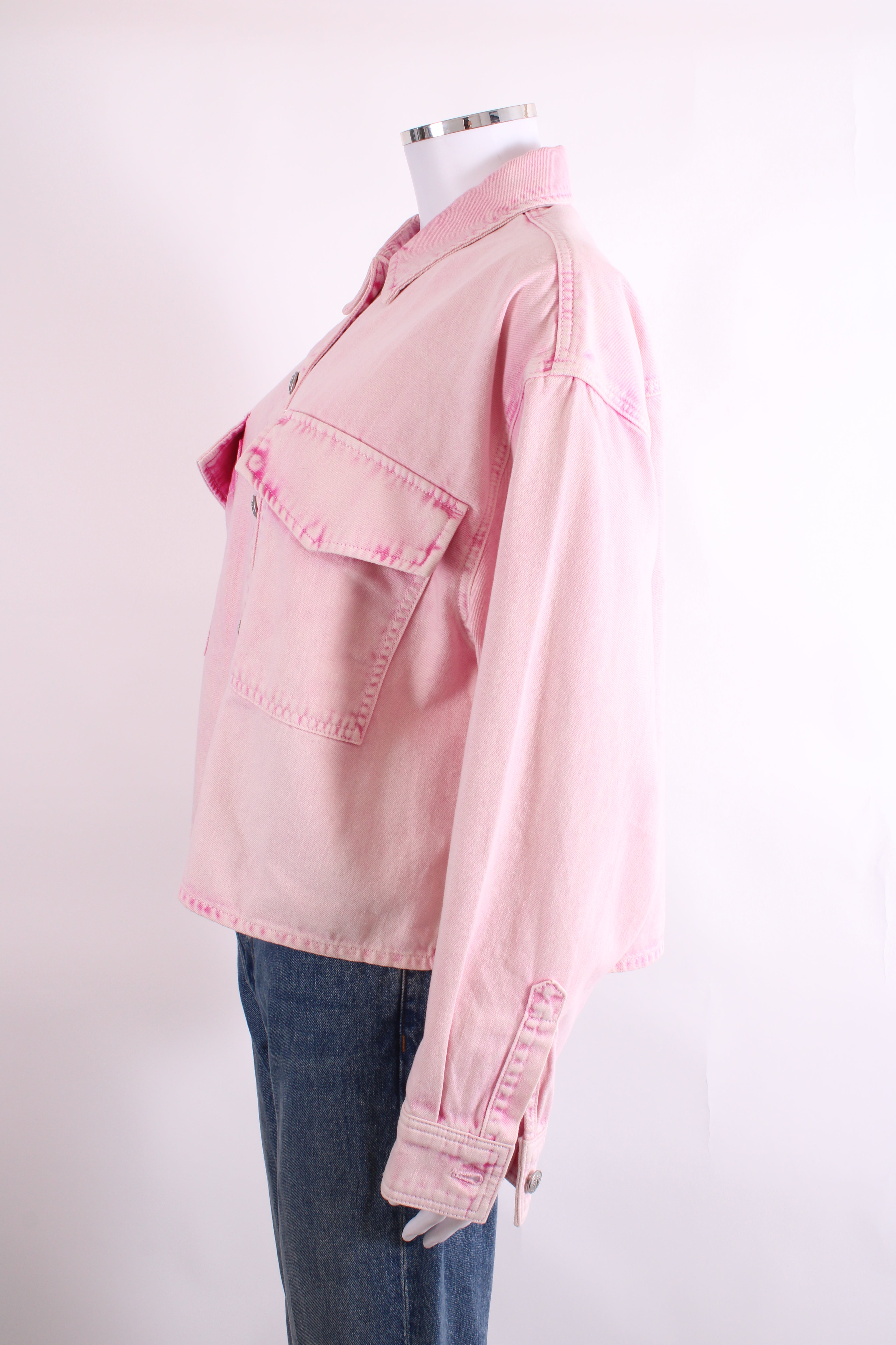 Rag & Bone Denim Jacket Washed Pink L