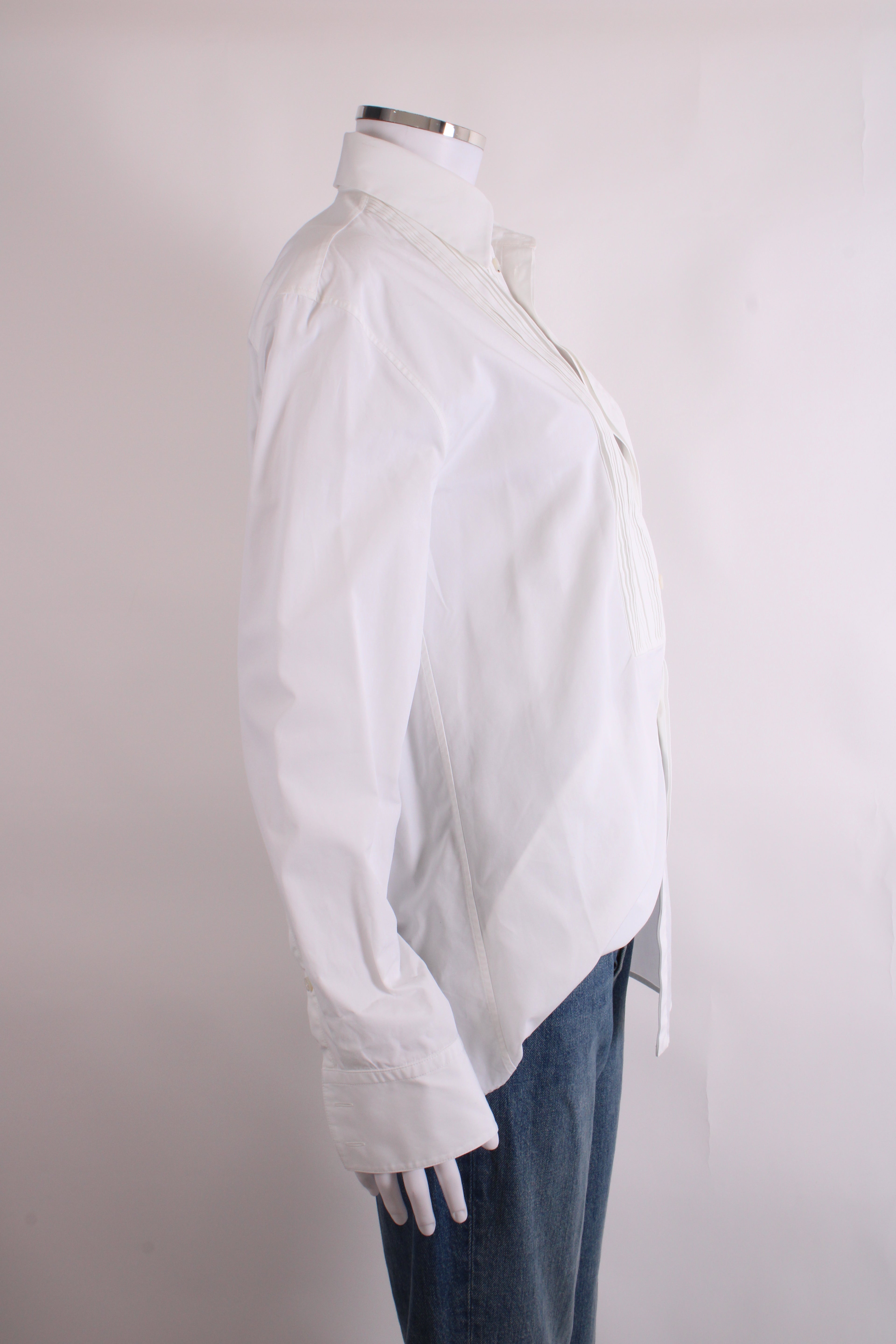 Jil Sander L/S Pleated Front Shirt White 2