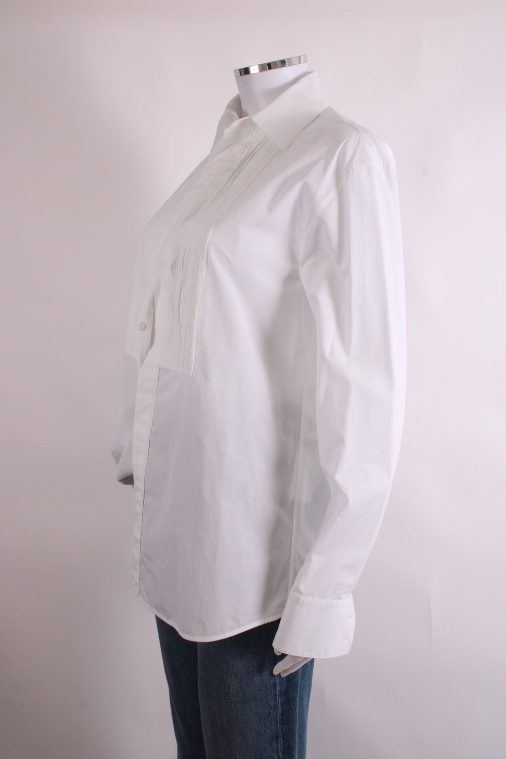 Jil Sander L/S Pleated Front Shirt White 2