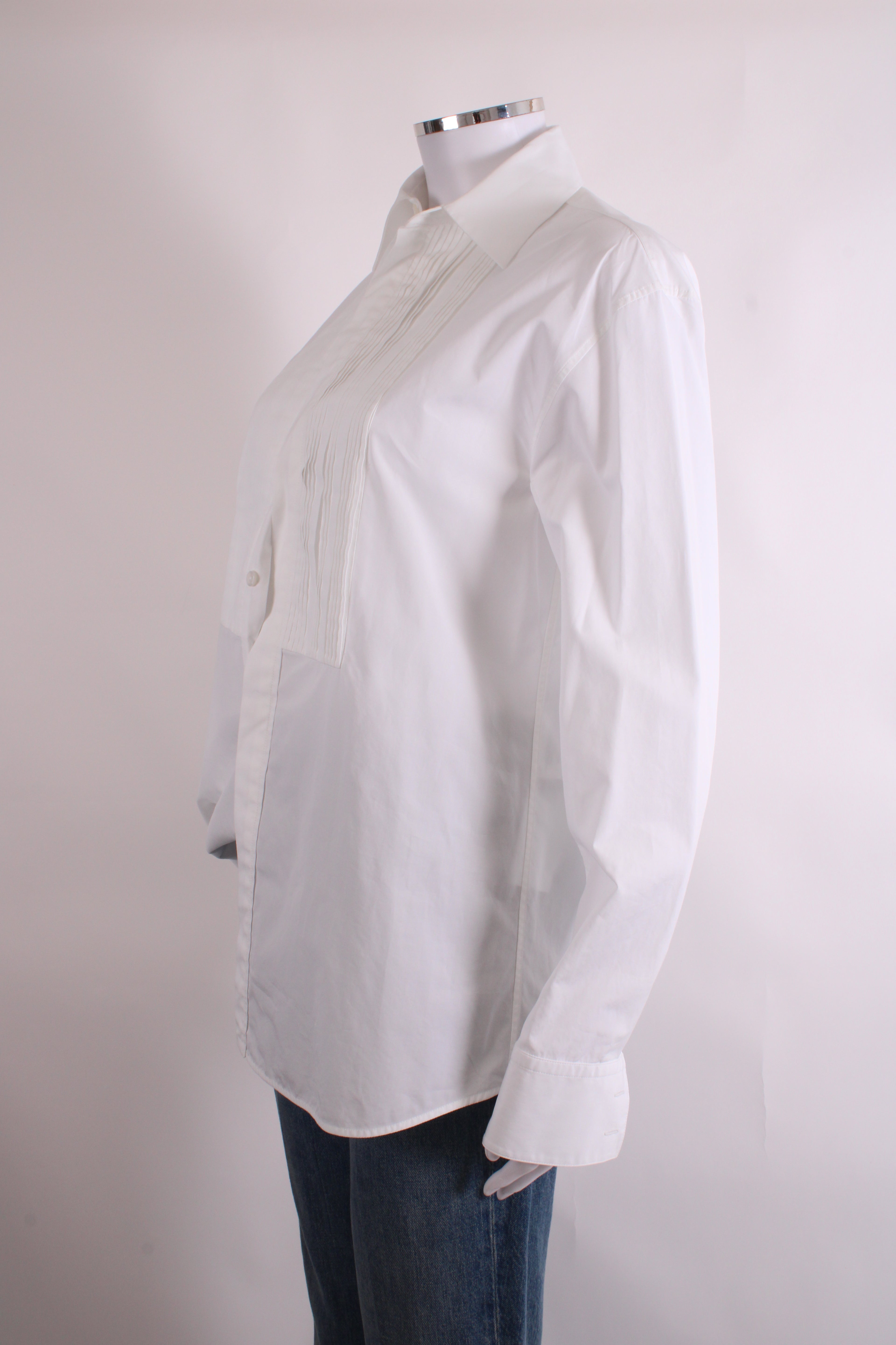 Jil Sander L/S Pleated Front Shirt White 2