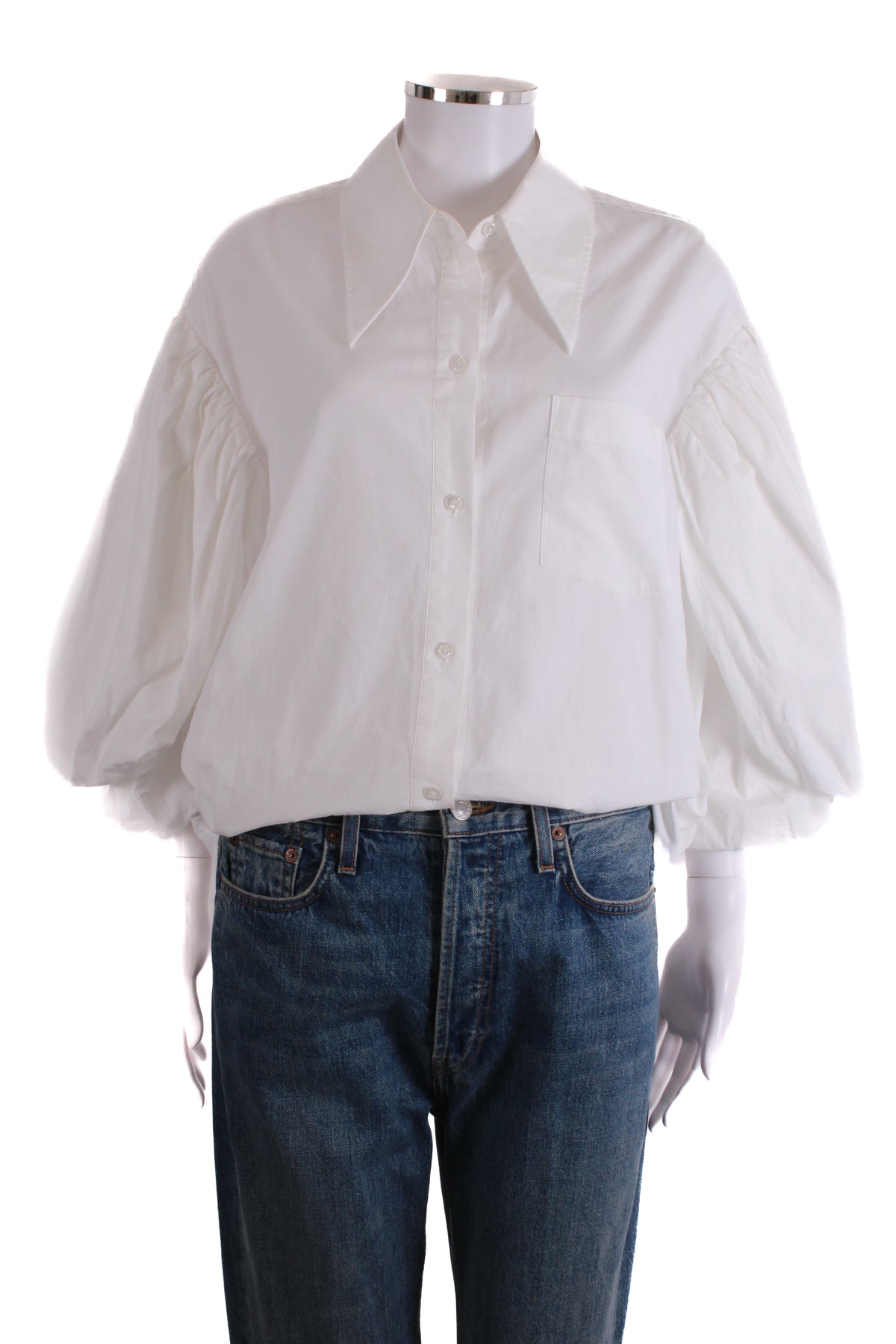 Simone Rocha 3/4 PUff Sleeve Shirt White 10