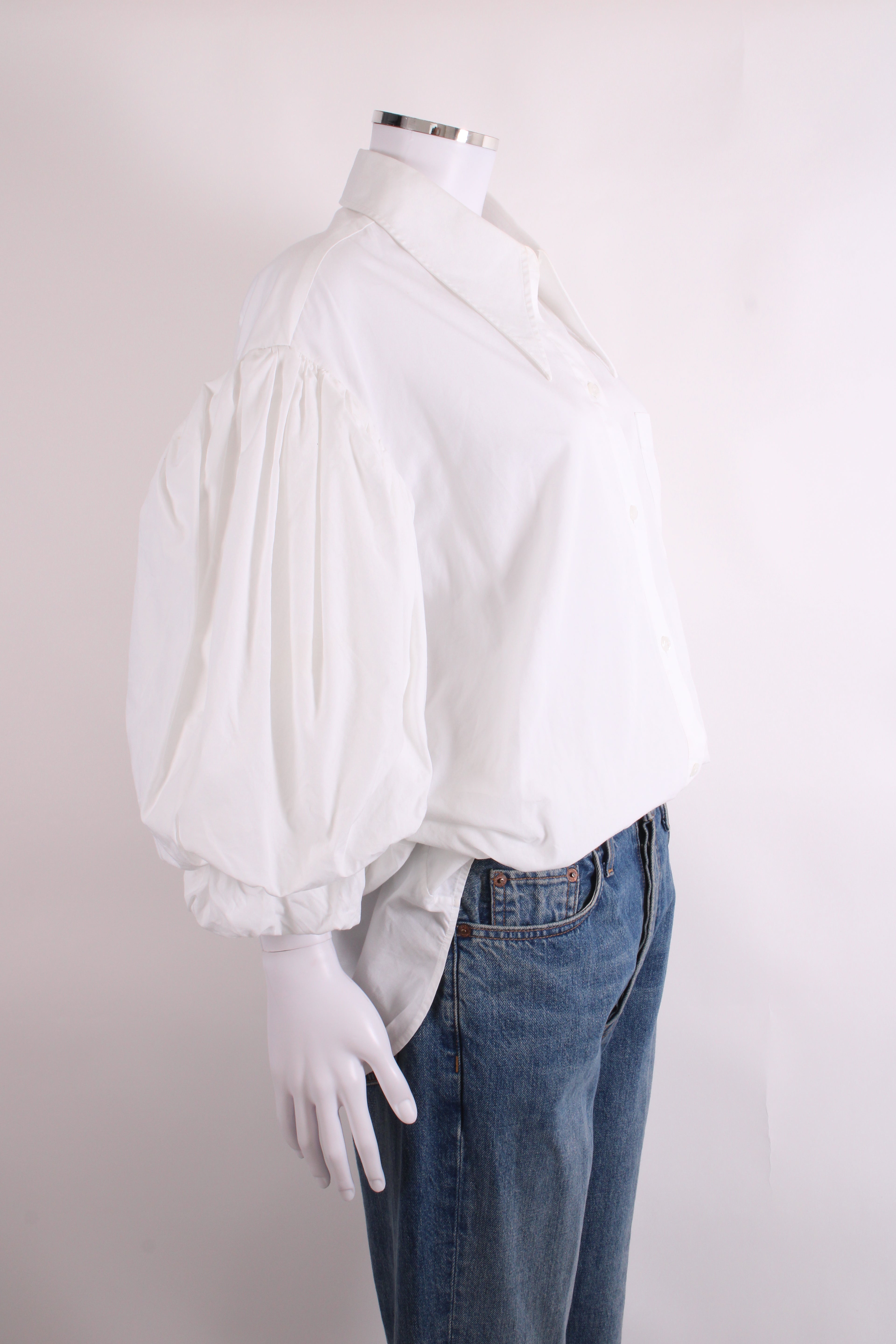 Simone Rocha 3/4 PUff Sleeve Shirt White 10