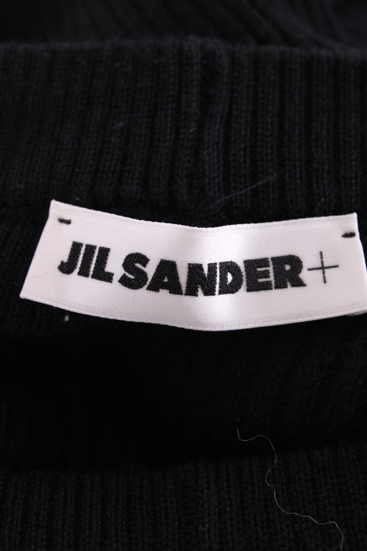 Jil Sander Rib Knit Zip Ankle Leggings Black XS