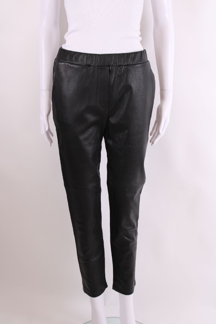 Bottega Veneta Leather Leggings Black 12
