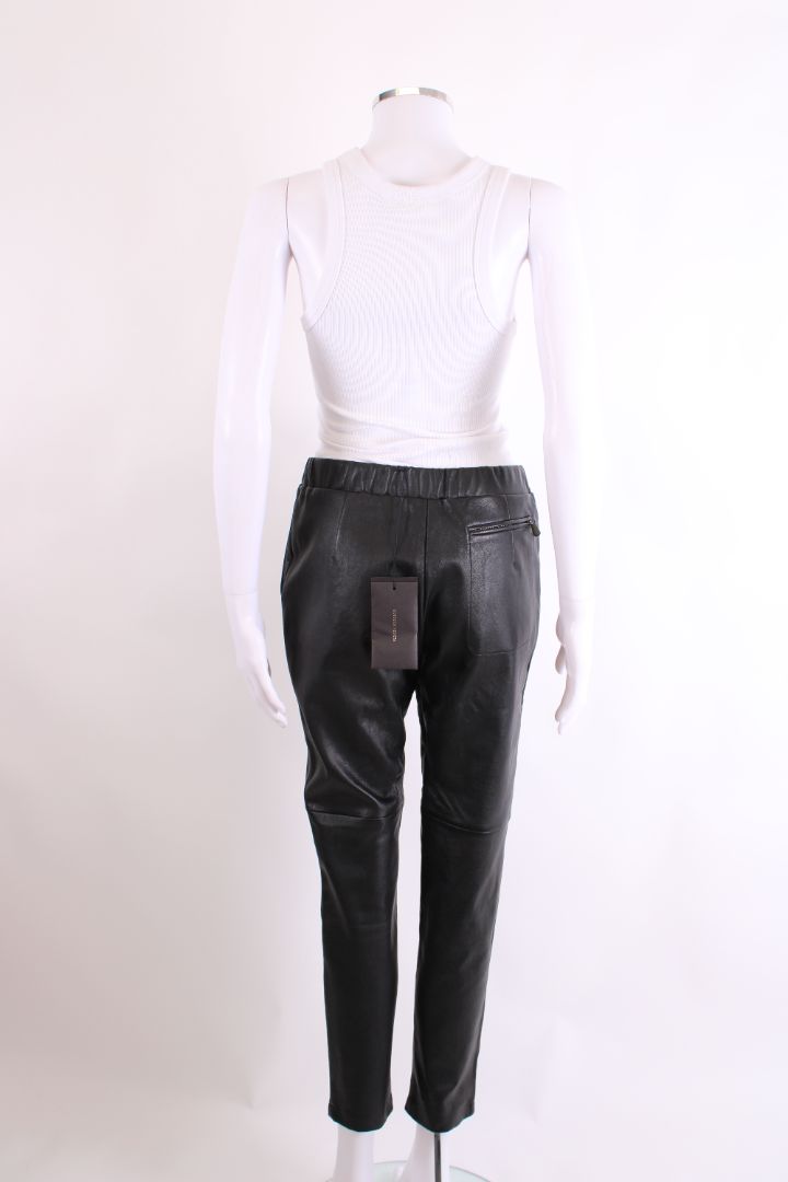 Bottega Veneta Leather Leggings Black 12