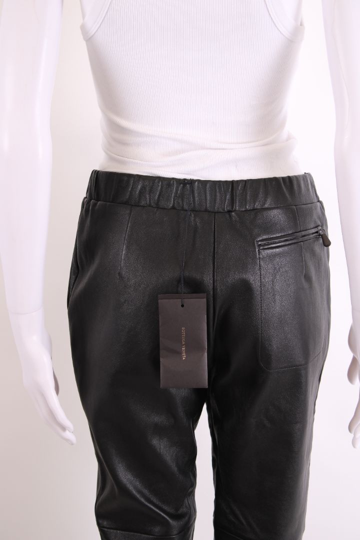 Bottega Veneta Leather Leggings Black 12