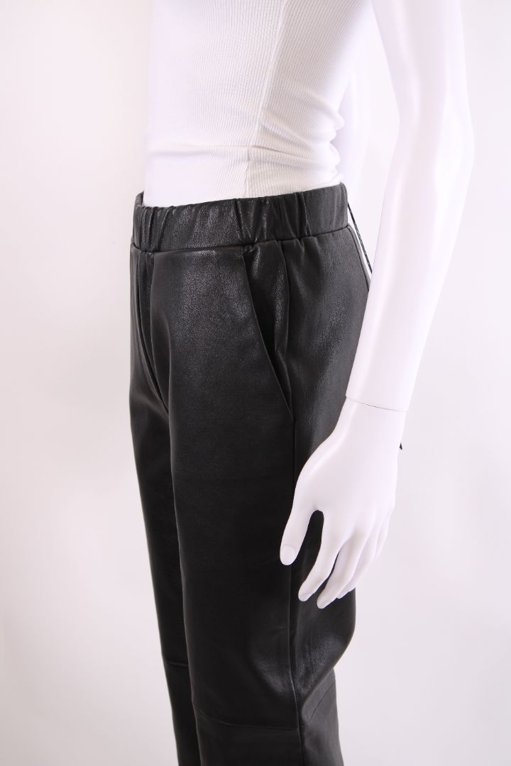 Bottega Veneta Leather Leggings Black 12