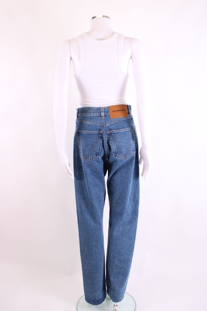 Vetements Rhinestone Logo Jeans Denim S