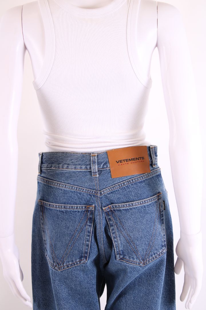 Vetements Rhinestone Logo Jeans Denim S