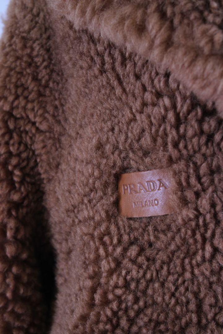 Prada Teddy Coat Brown 40