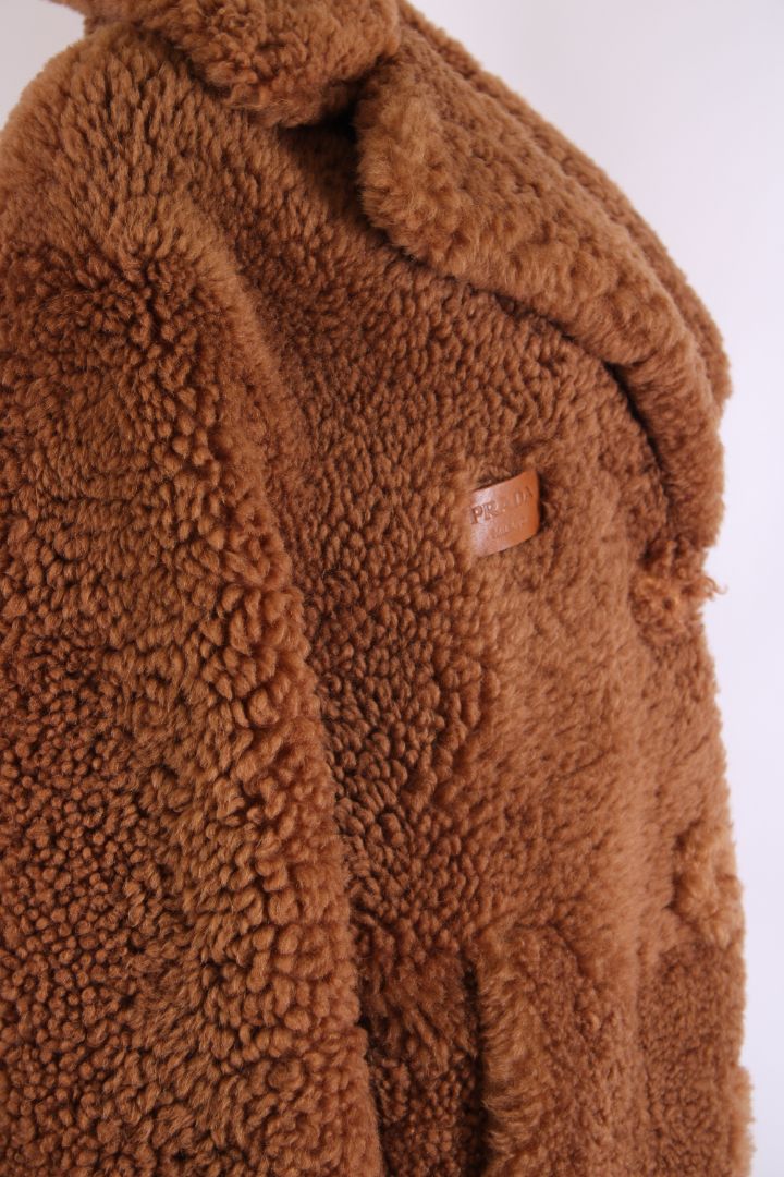Prada Teddy Coat Brown 40