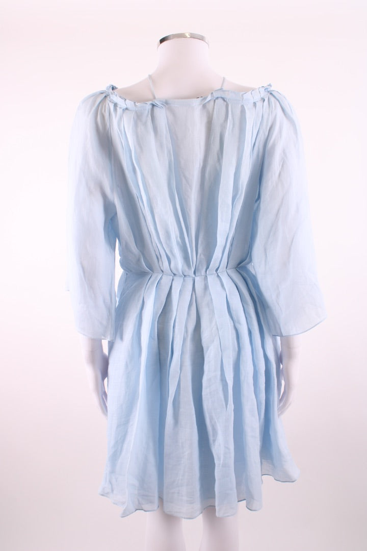 Three Graces London 3/4 Sleeve Dress Light Blue 10