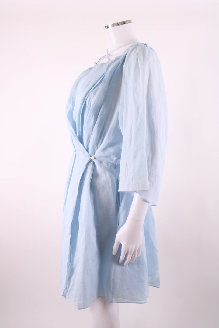 Three Graces London 3/4 Sleeve Dress Light Blue 10